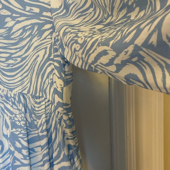 NWT Maaji white and blue boho tunic or coverup size L - Picture 9 of 14